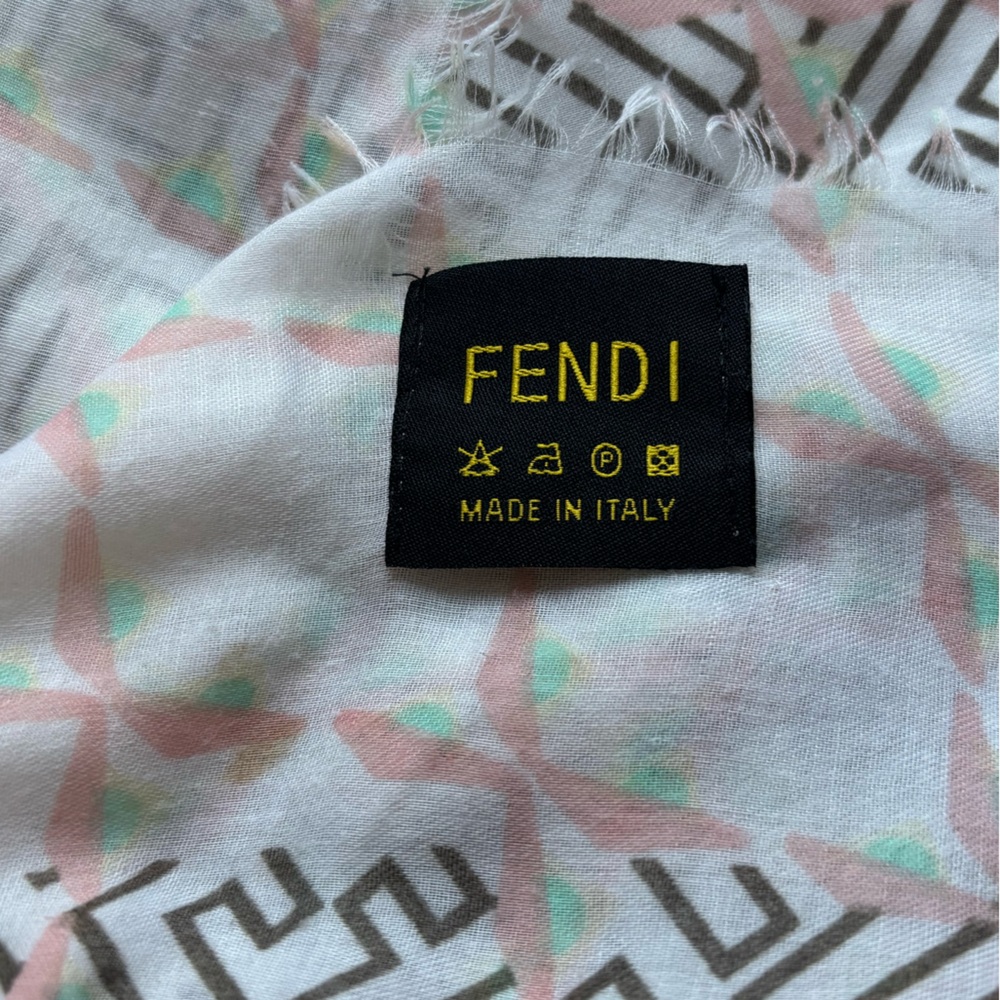 FENDI Multicolour Zucca Print Scarf